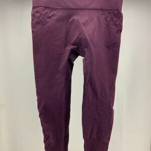 Athleta Leggings Women's Size M Burgundy Purple Maroon Capri Mid Rise P